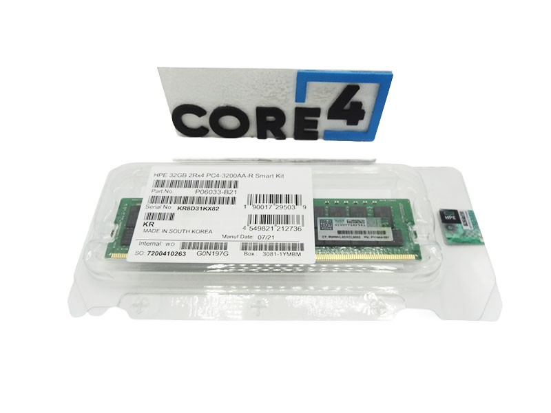HP P06033-B21 HPE 32GB 2Rx4 DDR4 PC4-3200 ECC RDIMM Server Memory