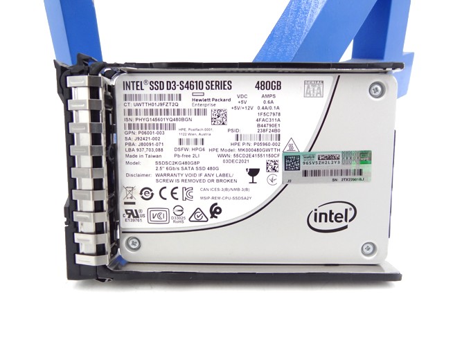 HP P41527-001 HPE 480GB SATA 6G MU SFF BC MV SSD