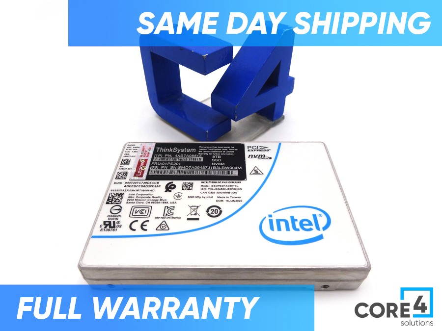 IBM SSDPE2KX080T8L INT/IBM P4510 8TB PCIE U.2 NVME SSD - SSDPE2KX080T8