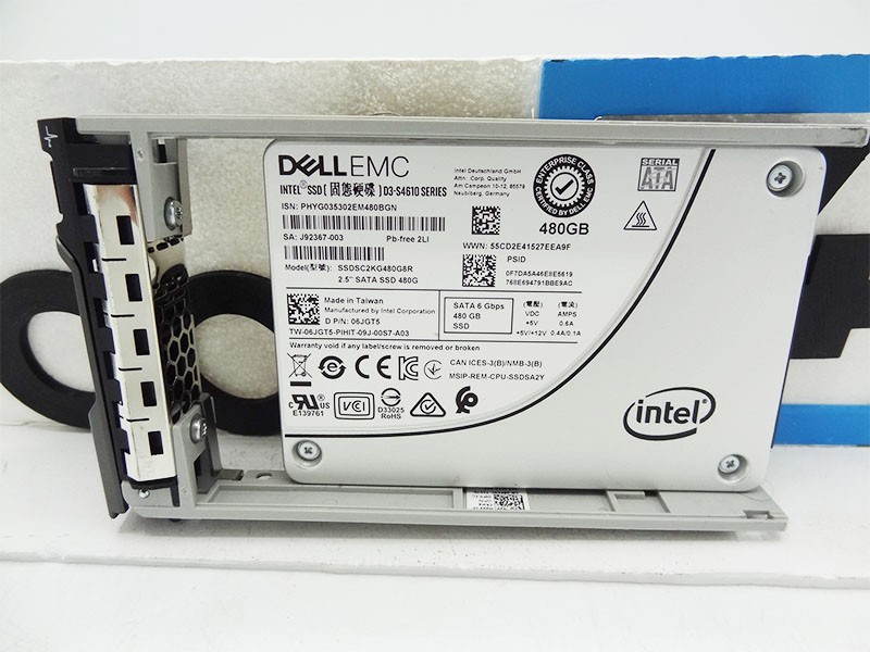 DELL SSDSC2KG480G8 480GB SATA D3-S4610 2.5 6GPBS SSD