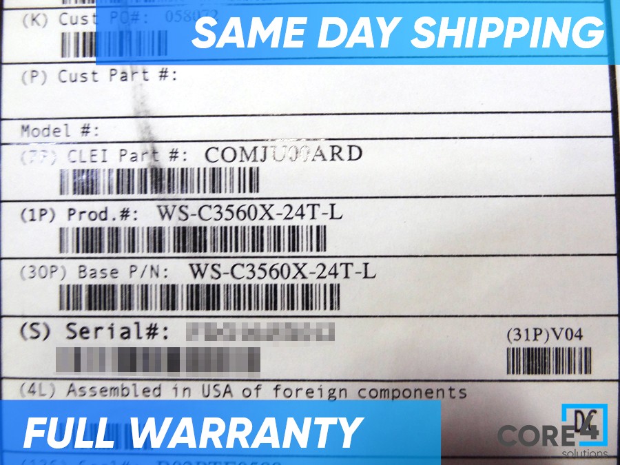 Cisco WS-C3560X-24T-L Catalyst Gigabit Ethernet Switch *New Sealed*