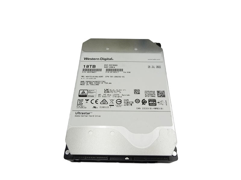 WD WUH721818AL4205 18TB DC HC550 SAS 12GBPS 0F38317 WUH721818AL4205