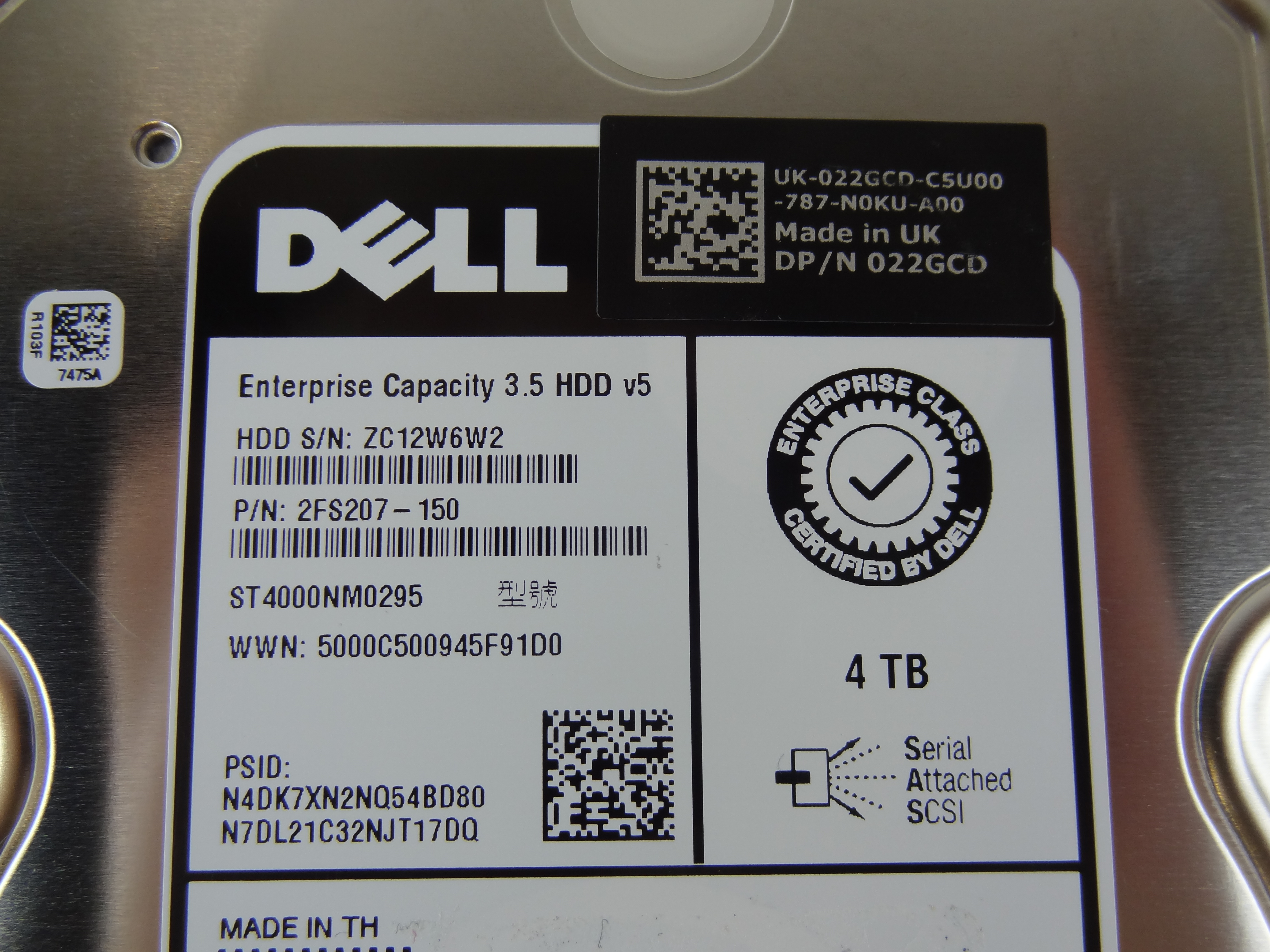 DELL 5JH5X 4TB 3.5IN 7.2K NL SAS 12GBS HDD (