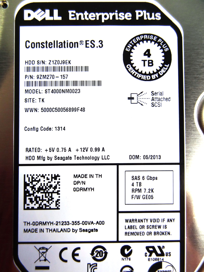 DELL DRMYH-CML COMPELLENT 4TB NL SAS 3.5 DRIVE
