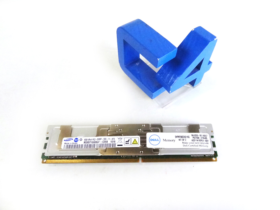 DELL M788D 8GB PC2-5300F DDR2-667 4RX4 ECC - W986F, HMP31GF7EMR4C-Y5D5, EBE82FF4A1RQ-6E