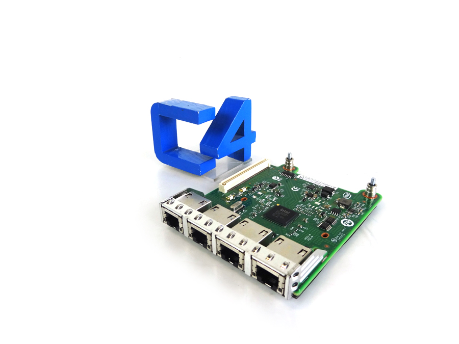 DELL R1XFC NETWORK DAUGHTER CARD INTEL I350-T4 1GBE ( 4 ) QUAD PORT