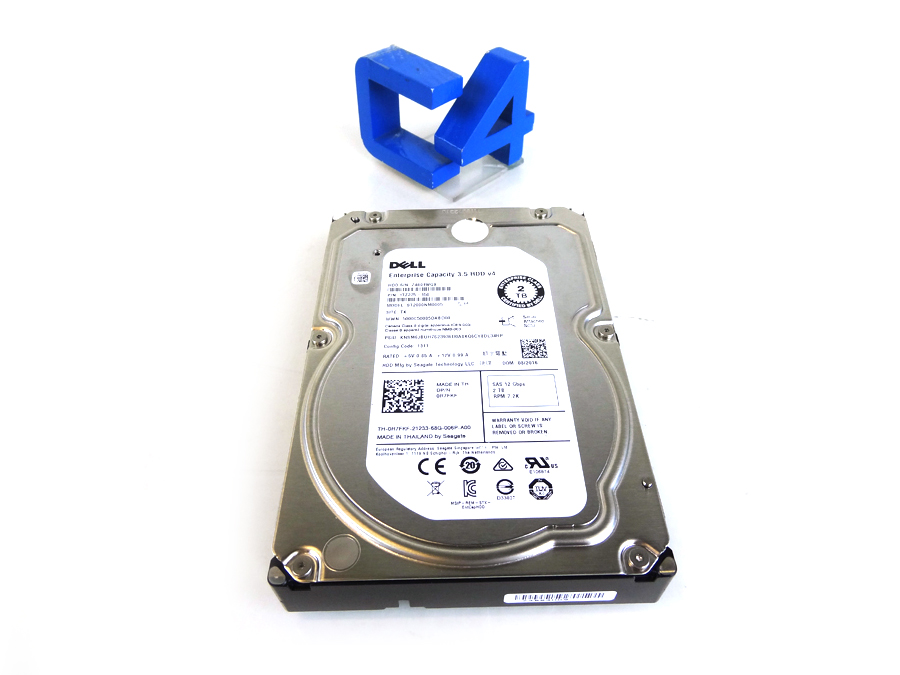 DELL R7FKF 2TB 7.2K SAS 3.5 12GB/S HDD
