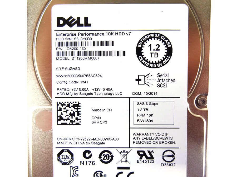 DELL RMCP3 1.2TB 10K 2.5 6GBPS HDD - 400-AEFQ