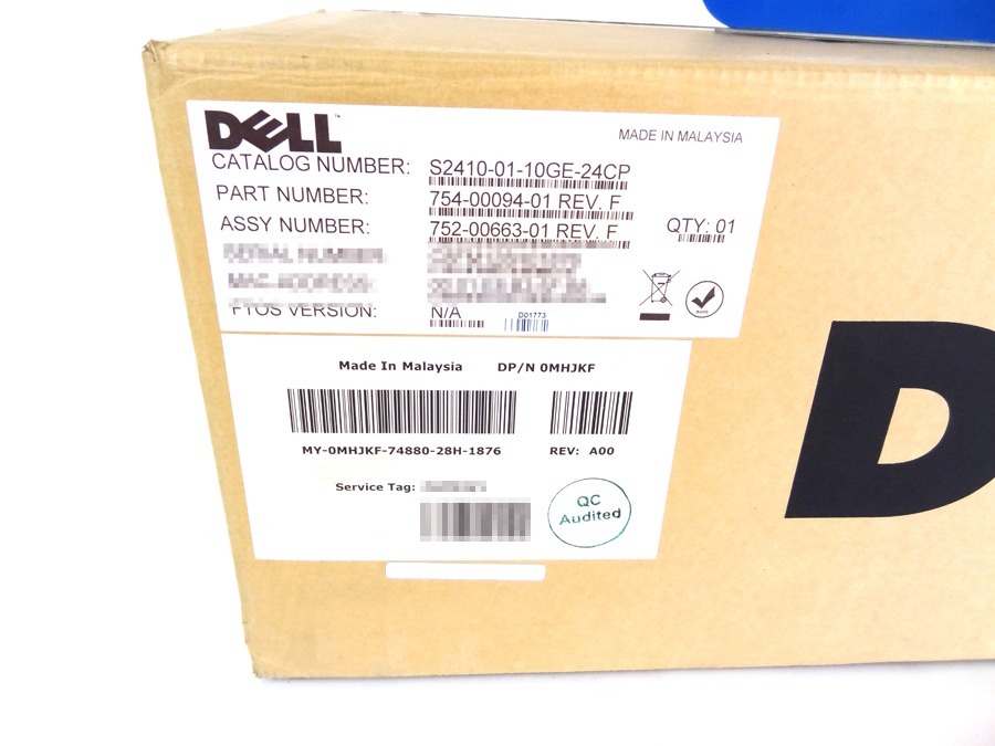 DELL S2410-01-10GE-24CP FORCE10 SWITCH W/ ALL ACCESSORIES - NEW, OPEN BOX