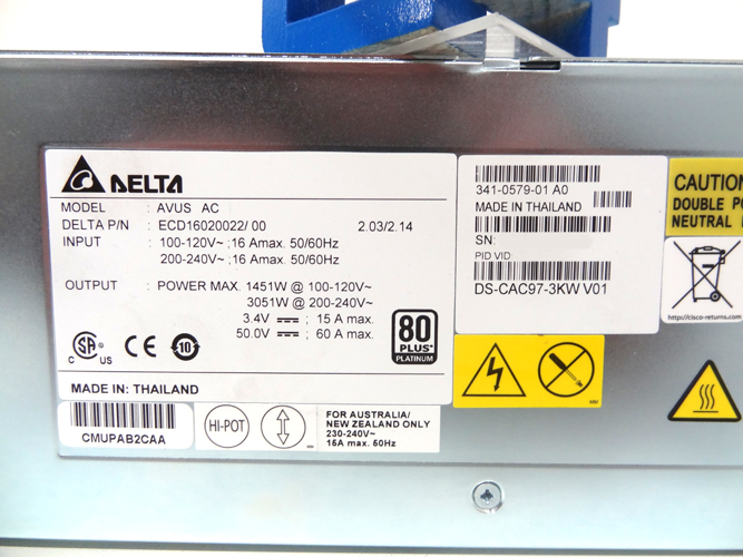 Cisco DS-CAC97-3KW CMUPAB2CAA 3000W 3kW Power Supply for 9710 C9