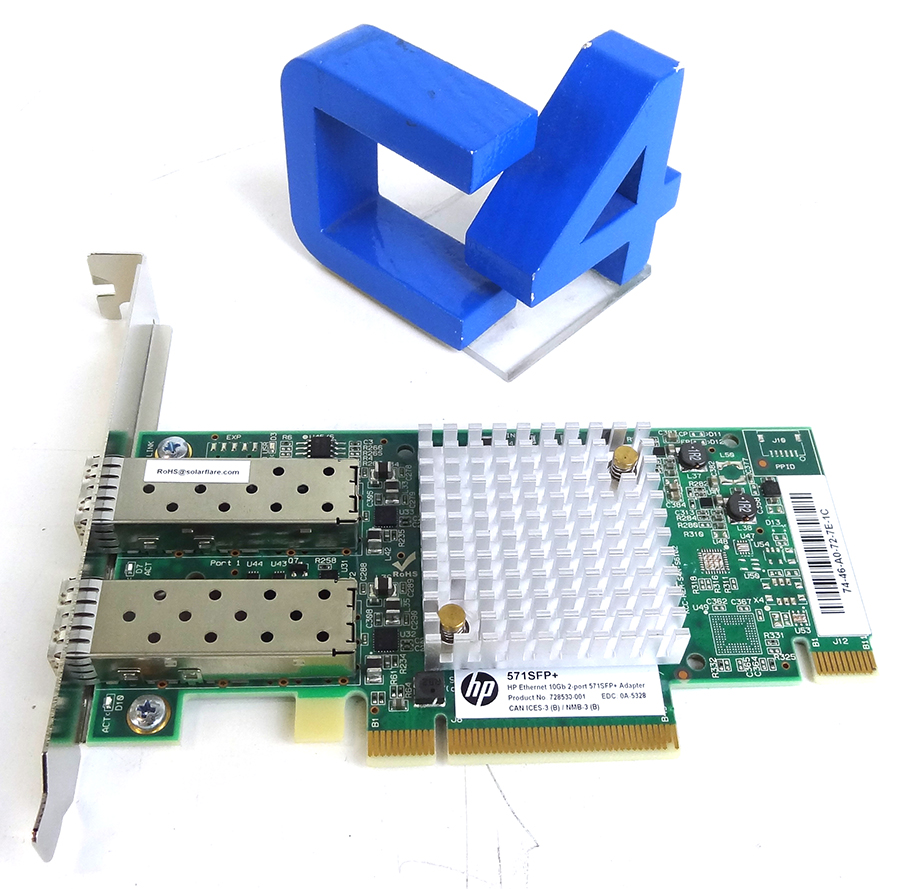 HP 728987-B21 ETHERNET 10GB 2P 571SFP+ ADAPTER 733385-001