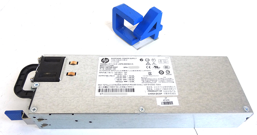 HP 622381-001 500 WATT POWER SUPPLY FOR PROLIANT DL160 G8