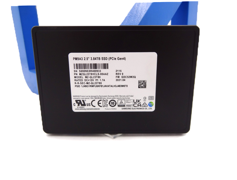 SAMSUNG MZ-QL23T80 3.84TB PM9A3 2.5 4.0 NVMe 2.5 SSD