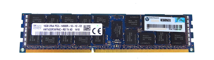 HP 712383-081 16GB 1X16GB 1866MHZ PC3-14900 ECC DR DDR3 SDRAM MEMORY 708641-B21