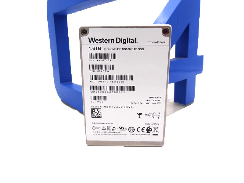 WD WUSTR6416ASS200 1.6TB SAS 2.5 SSD 3D TLC NAND Ultrastar SS530