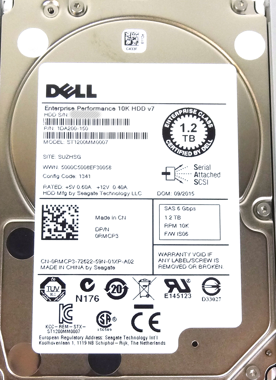 DELL RMCP3 1.2TB 10K SAS 6GB 2.5 400-AEFQ HARD DRIVE W R730 TRAY NEW