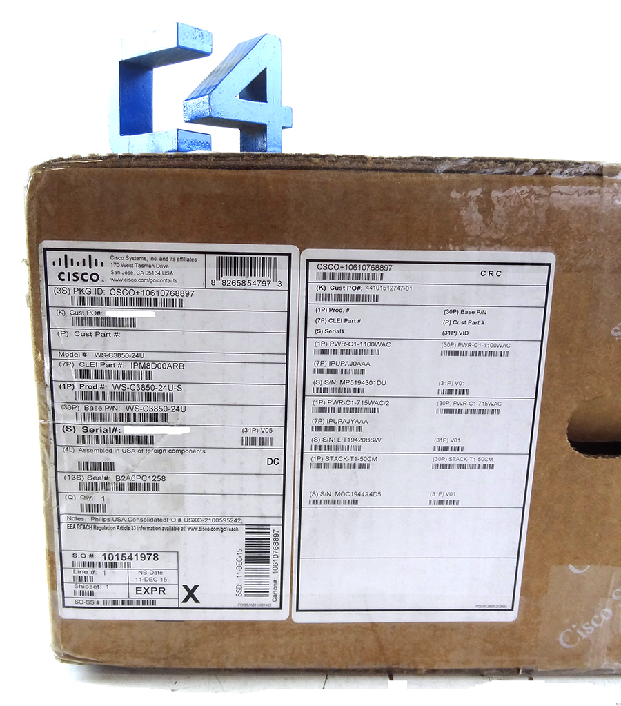 CISCO WS-C3850-24U-S WS-C3850-24U-S CISCO 24PT UPOE GE,S