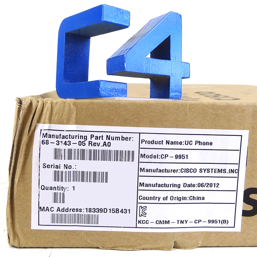 CISCO CP-9951-C-K9 UNIFIED IP 9951 CHARCOAL PHONE