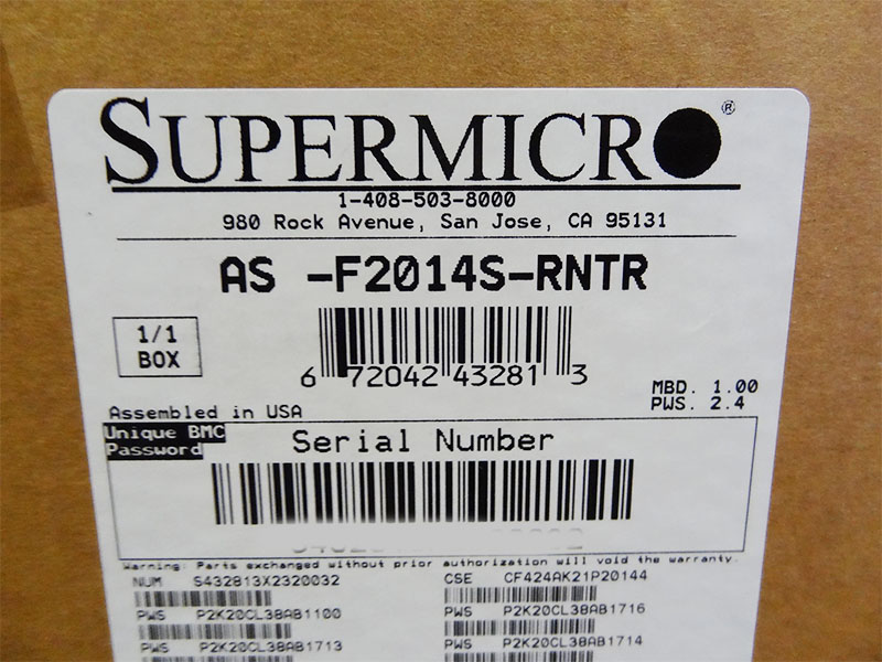 SUPERMICRO F2014S-RNTR 4N 1x 70027003 6x 2.53.5 PER NODE RACKMOUNT SYSTEM