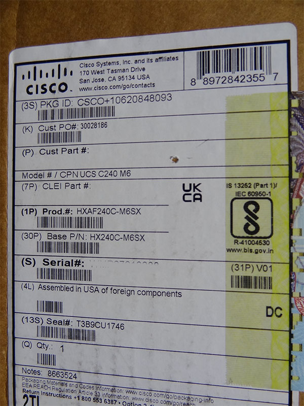 CISCO HXAF240C-M6SX CISCO HXAF240C M6 ALL FLASH EXPRESS M6 NODE