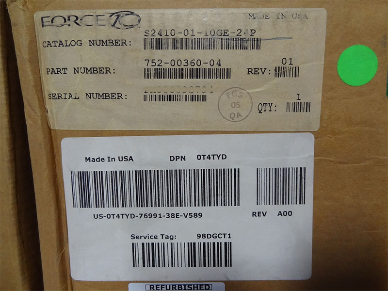 DELL S2410-01-10GE-24CP FORCE10 S2410-01-10GE-24CP SWITCH