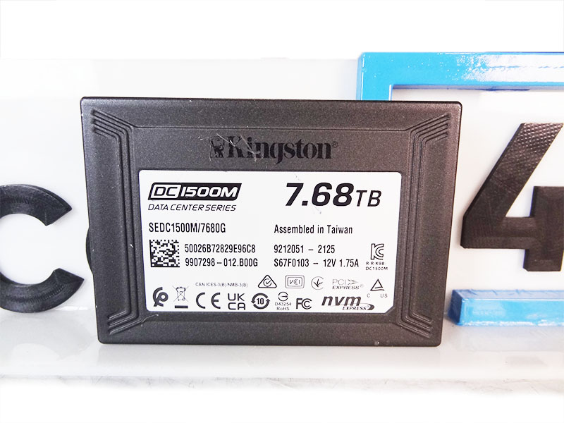 KINGSTON SEDC1500M7680G 7.68TB NVME GEN3 U.2 DC1500M 2.5 SSD