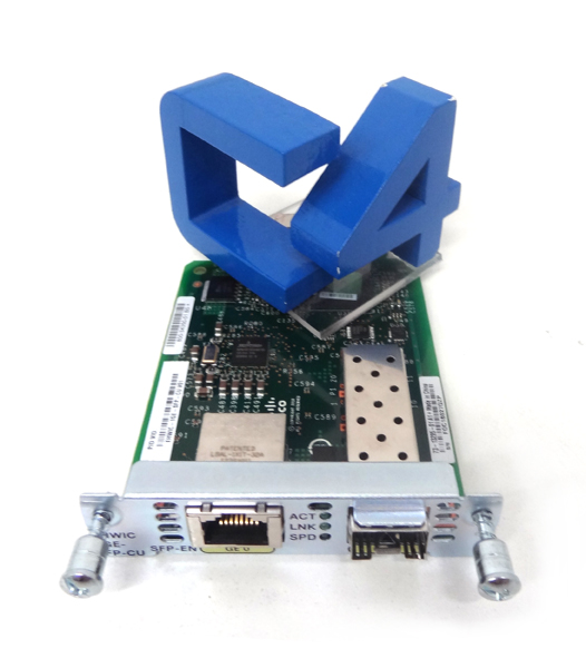 CISCO EHWIC-1GE-SFP-CU High-Speed WAN Interface Card - 1x 10/100/1000Base-T LAN - 1x SFP (mini-GBIC)