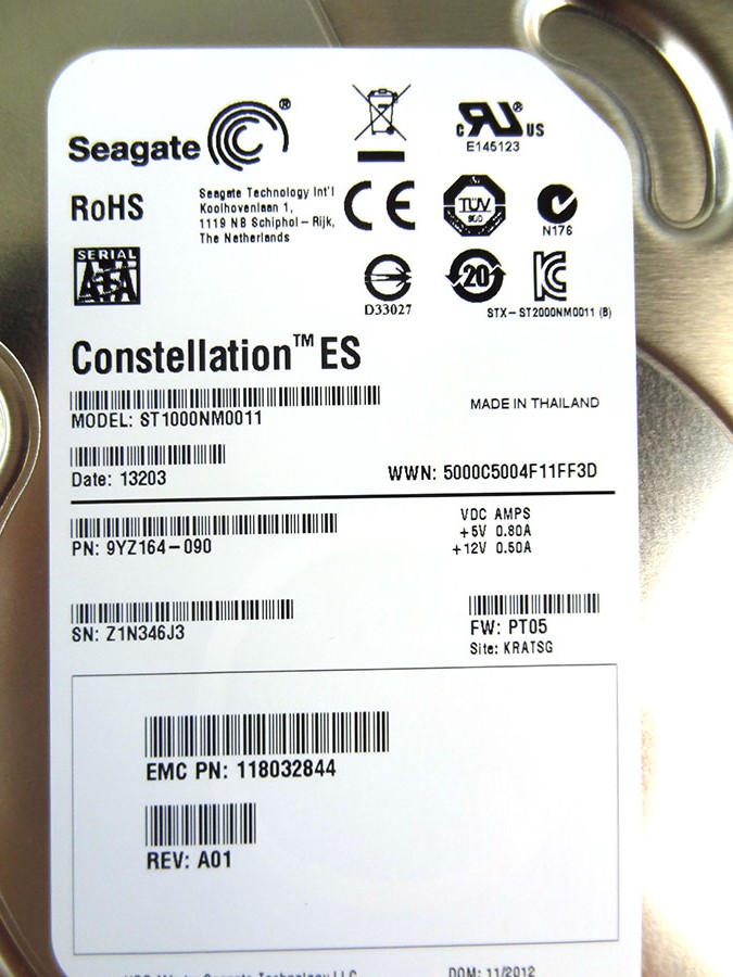 EMC 005049542 1TB 7.2K SATA 4GB FC 