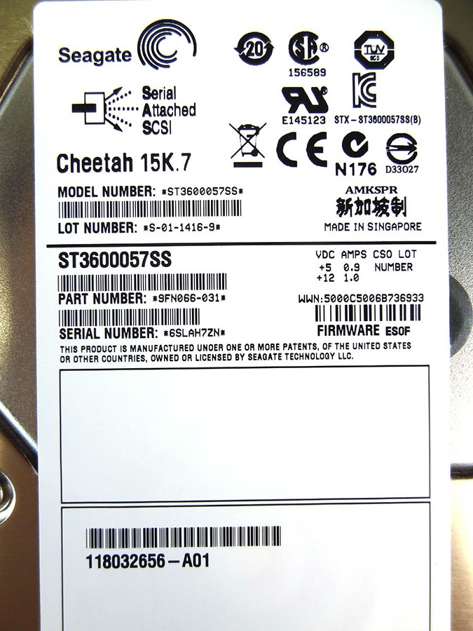 EMC AX-SS15-600 600GB 15K SAS DISK DRIVE - 005048958, 005049039, 118032656-A01 G439P 