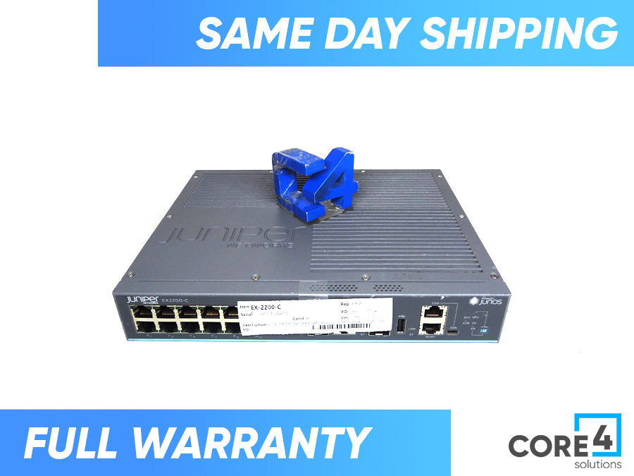 JUNIPER EX-2200-C NETWORKS FANLESS 12-PORT GIGABIT SWITCH