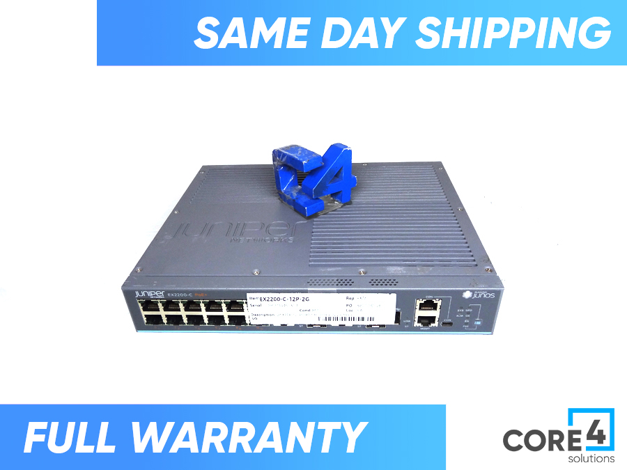 JUNIPER EX2200-C-12P-2G 12-PORT GIG POE+ & 2X SFP+ SWITCH