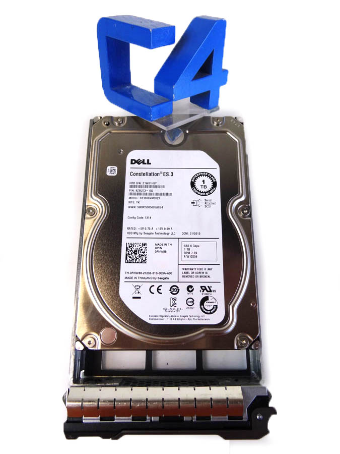 DELL FNW88 1TB 7.2K 3.5 NEARLINE SAS HDD - 342-2104