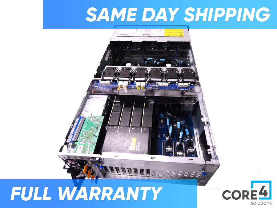 GIGABYTE G482-Z53 4UGEN4 GPU SERVER w / 2x EPYC 7742, 16x 16GB 3200, 1x CX556A, 4x AMD MI100 GPU, 1x GPU BRIDGE, 3x Power Supplies