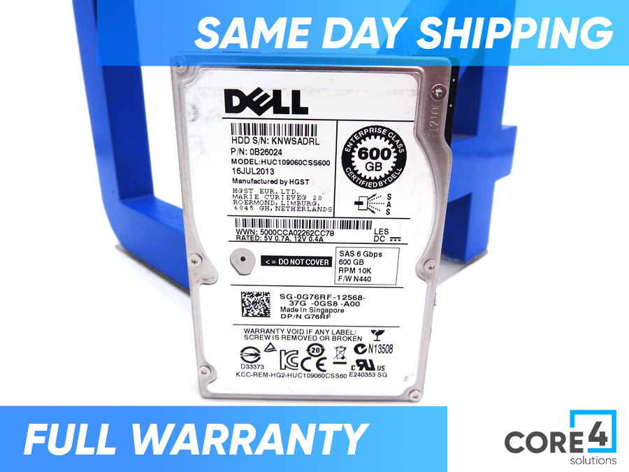 DELL G76RF 600GB 10K 2.5 6GBPS HDD