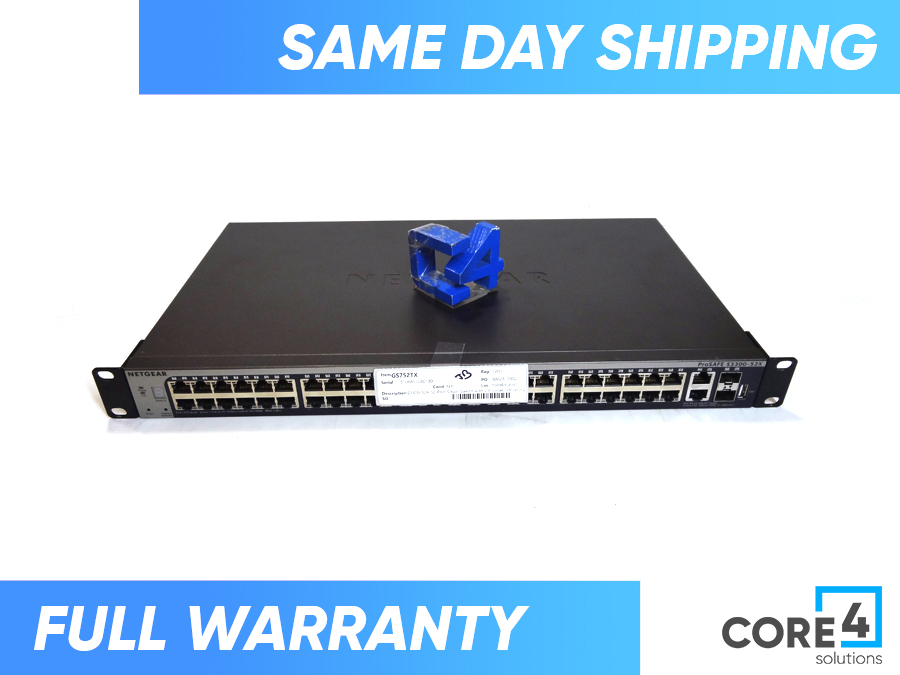 NETGEAR GS752TX S3300-52X 52-Port Smart Switch with 2 Copper 10G and 2 SFP+