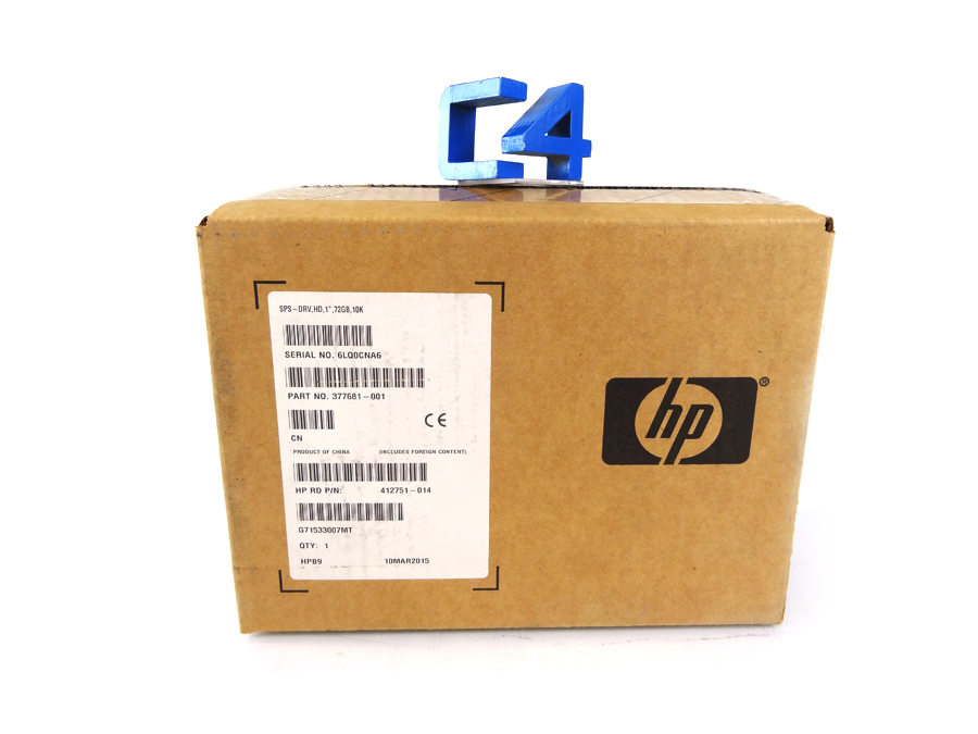 HP 377681-001 COMPAQ 72GB 10K U320 HDD *New Sealed*