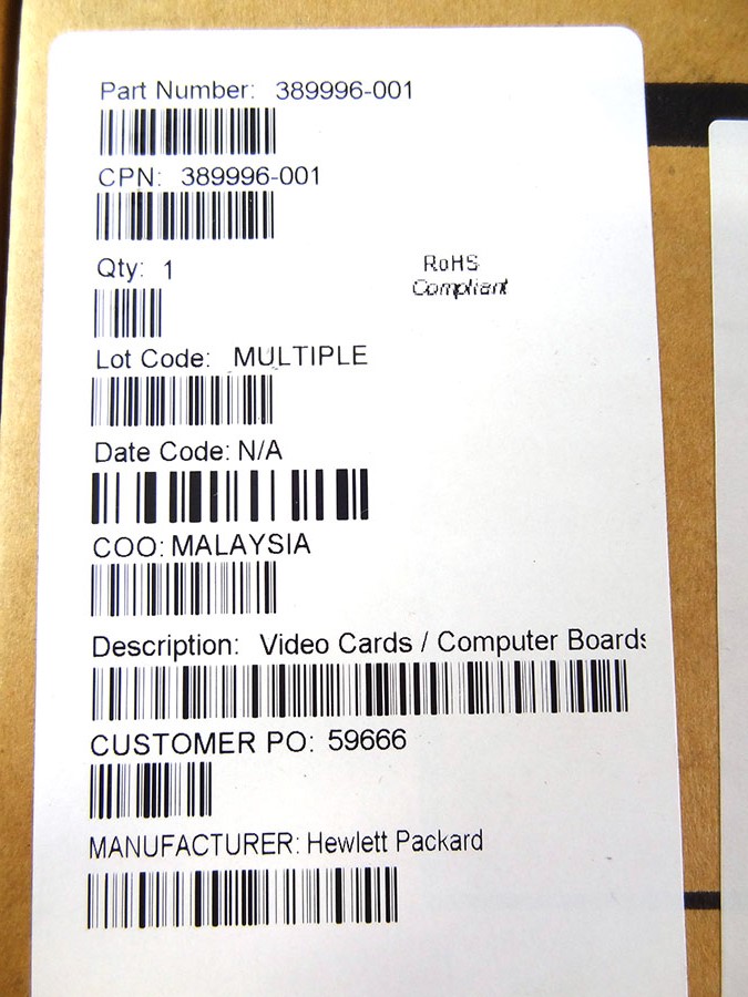 HP 389996-001 NC340T PCI-X QUAD PORT GIGABIT *New Sealed* - 391661-B21