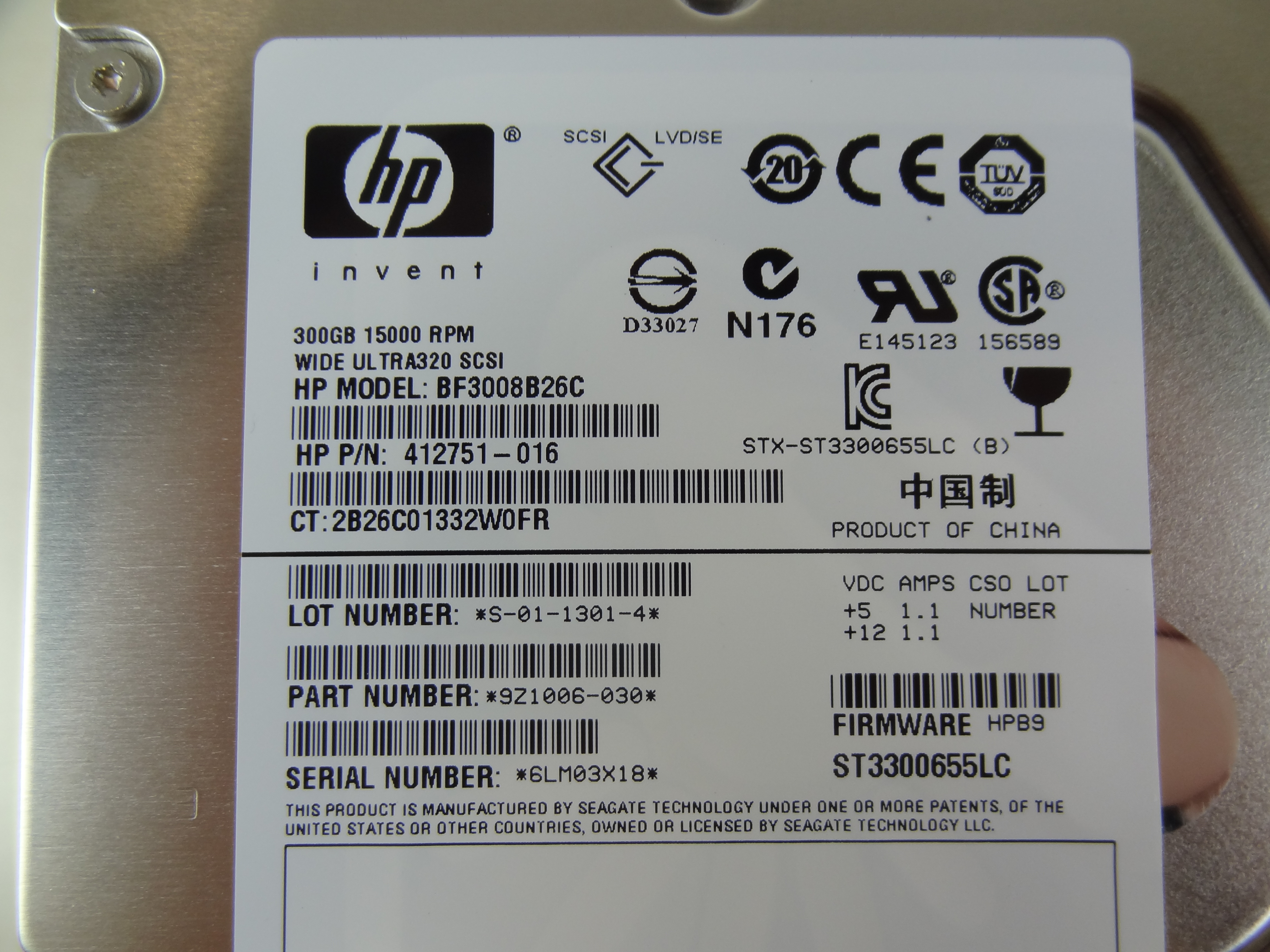 HP 411089-B22 HP 300GB ULTRA320 PLUGGABLE HARD DRIVE DISK *New Bulk* - 411261-001 