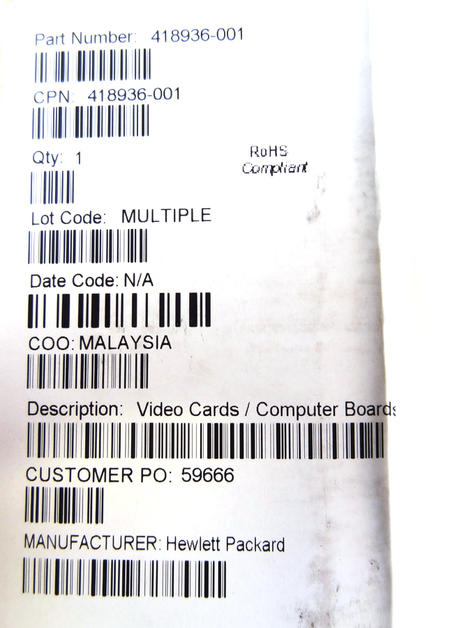 HP 418936-001 FC1243 4GB DUAL PORT PCI-X FC HBA *New Sealed* - 418396-001, AE369A 