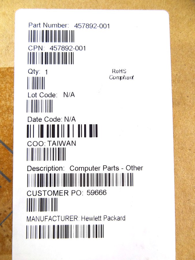 HP 457892-001 HPE SATA/SAS CABLE KIT ML1XX *NEW* 
