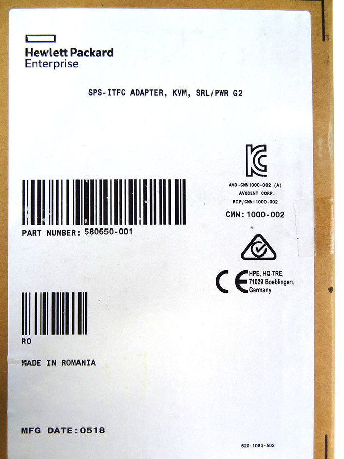 HP 580650-001 KVM CONSOLE CABLE *New Sealed* - AF625A