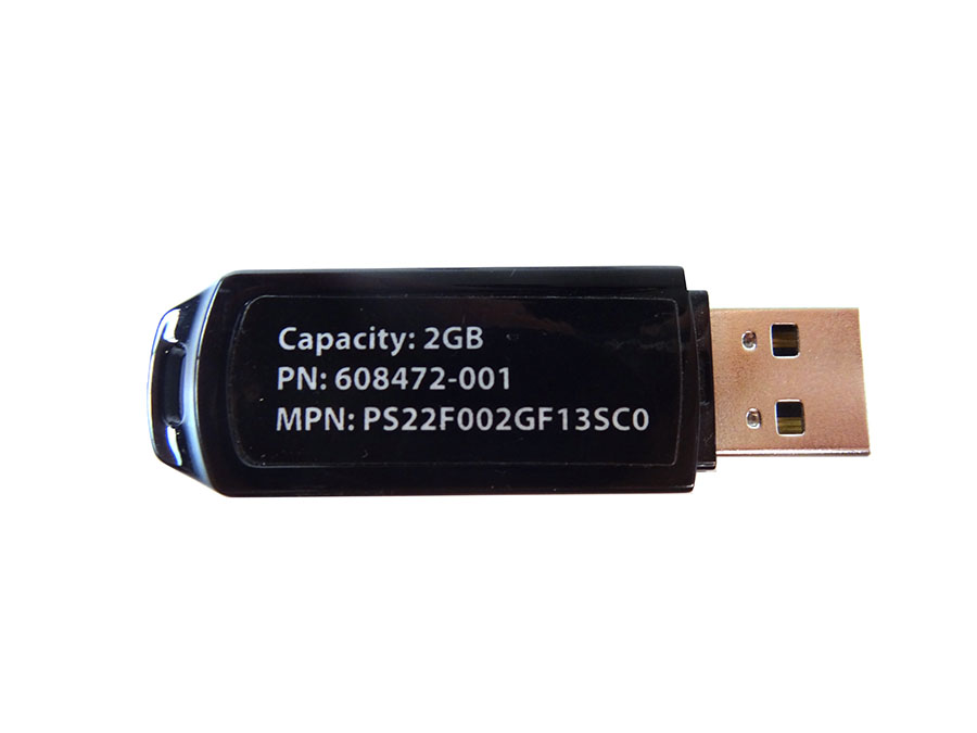 HP 608472-001 2GB USB FLASH MEDIA DRIVE