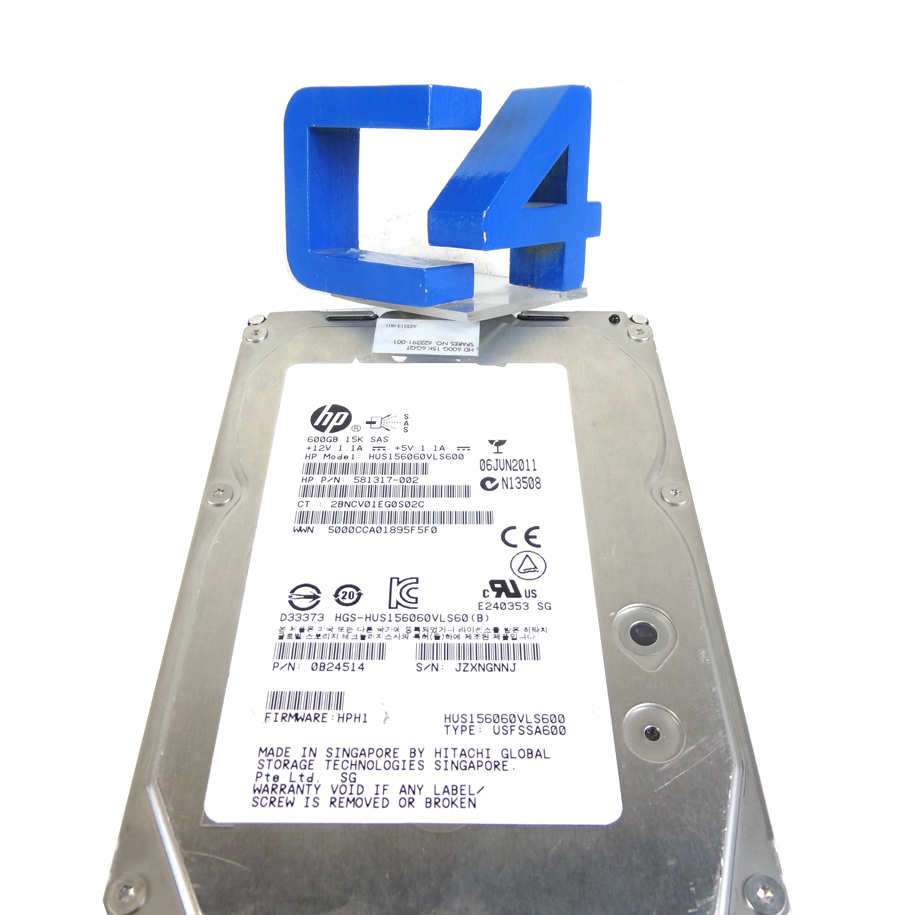 HP 623391-001 600GB 15K SAS 3.5'' NHP HARD DRIVE