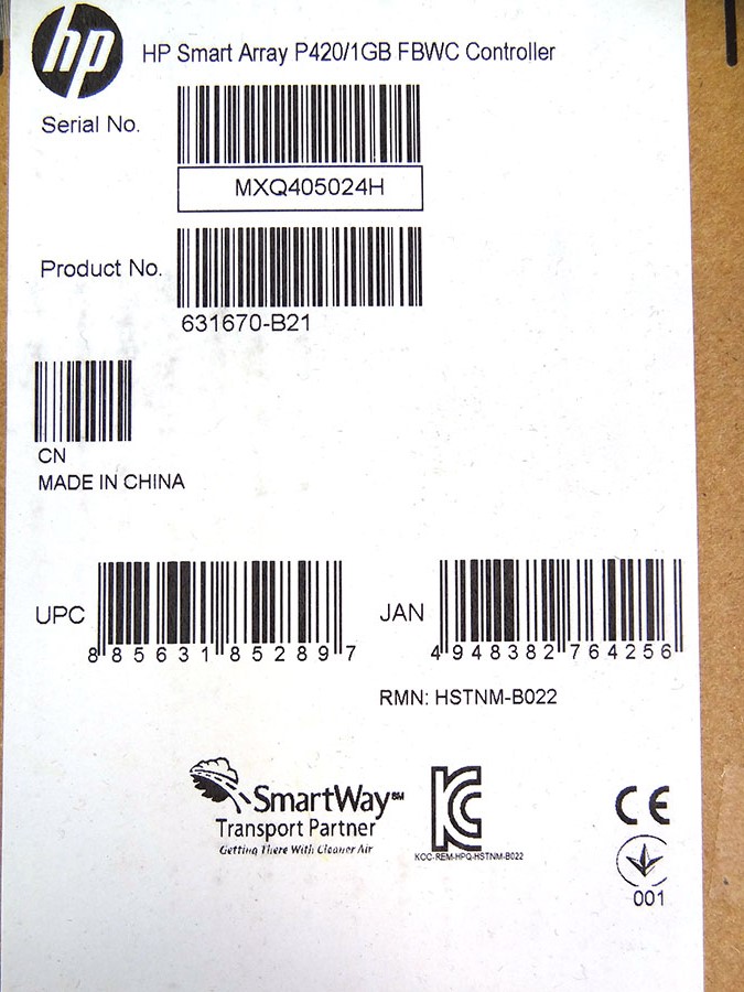 HP 631670-B21 P420/1GB FBWC CONTROLLER *New Sealed* - 633538-001