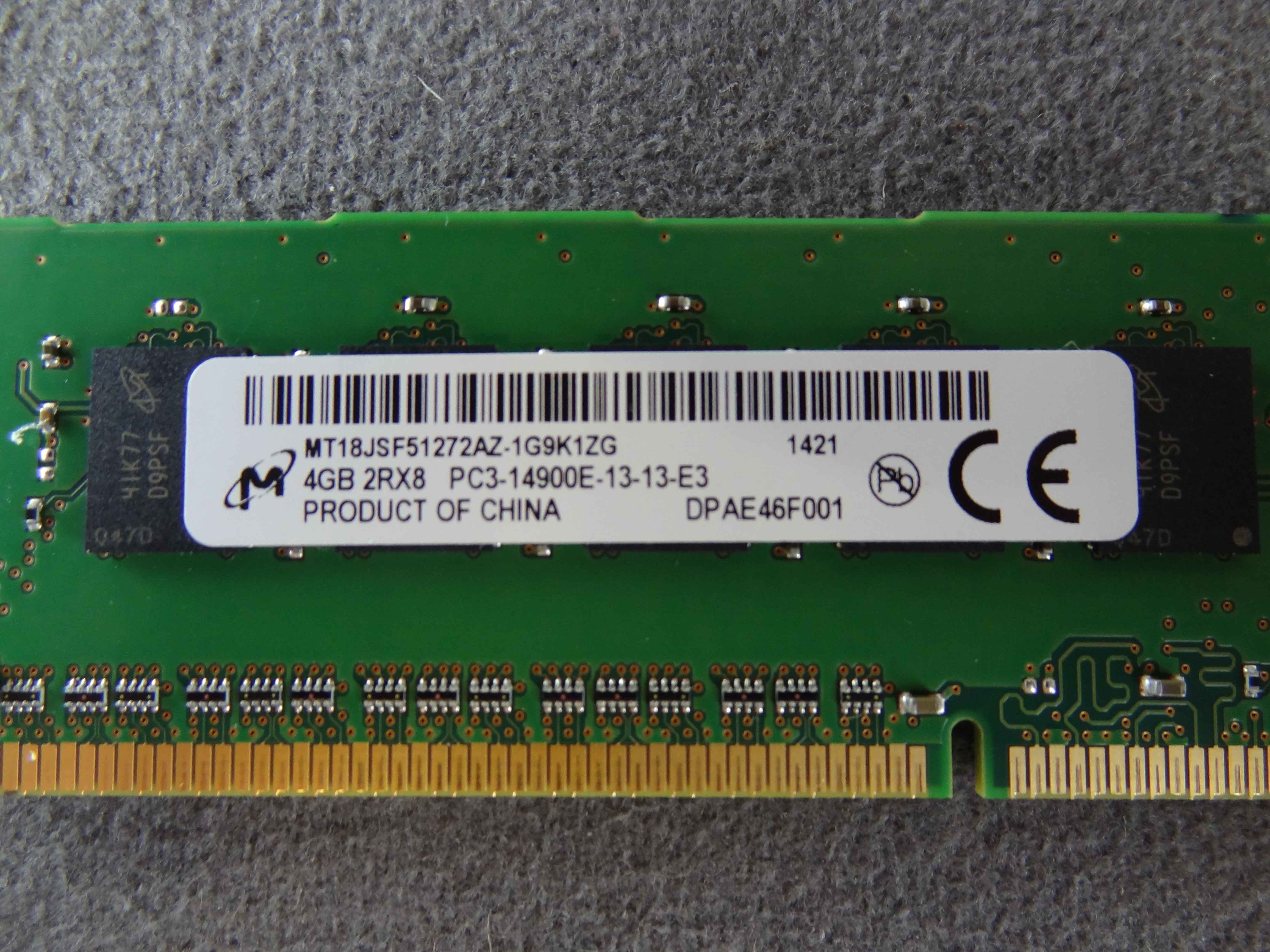 HP 708633-B21 4GB 2RX8 PC3-14900E-13 KIT - 715270-001, 712287-071, 715280-001