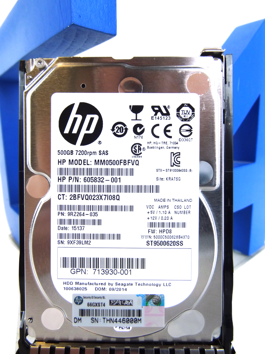 HP 713966-001 500GB 7200 RPM 6.0GBPS SAS 2.5" HARD DRIVE 652745-B21