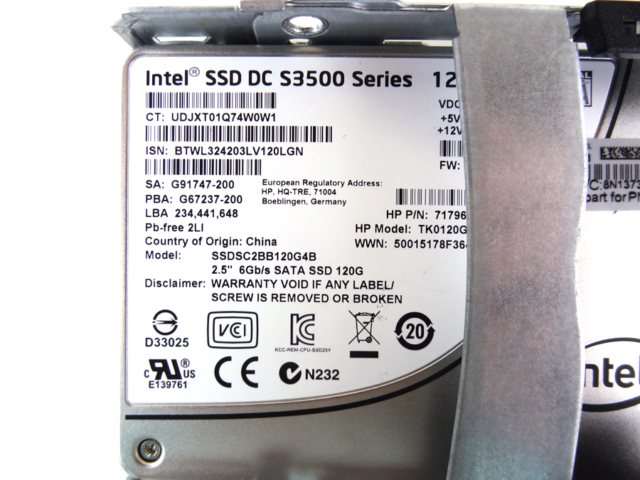 HP 718301-001 SSD 120GB 6G 2.5 SATA VE QR - 718174-B21