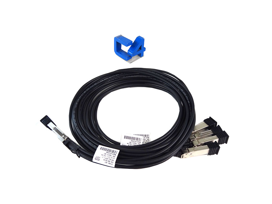 HP 721064-B21 HP 40G QSFP+ TO 4X10G SFP+ 3M DC CABLE *New Sealed* - 721066-001 , 746970-001