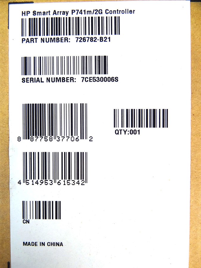 HP 726782-B21 SMART ARRAY P741M/2GB FBWC *New Sealed*