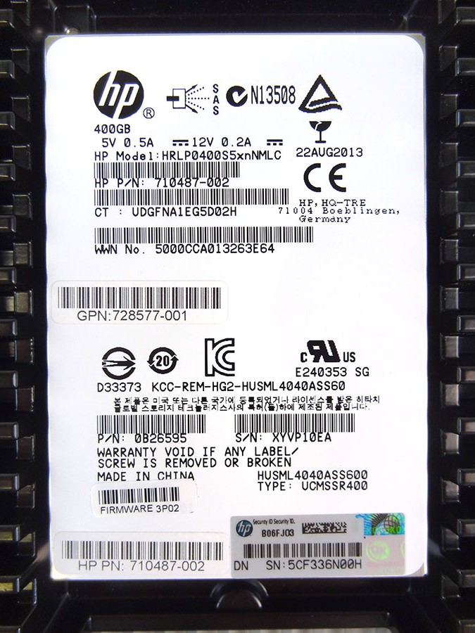 HP 727396-001 3PAR STORESERV M6720 400GB 6GB - QR508A